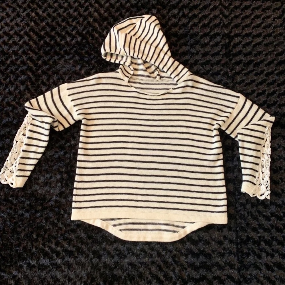 Striped sweater hoodie